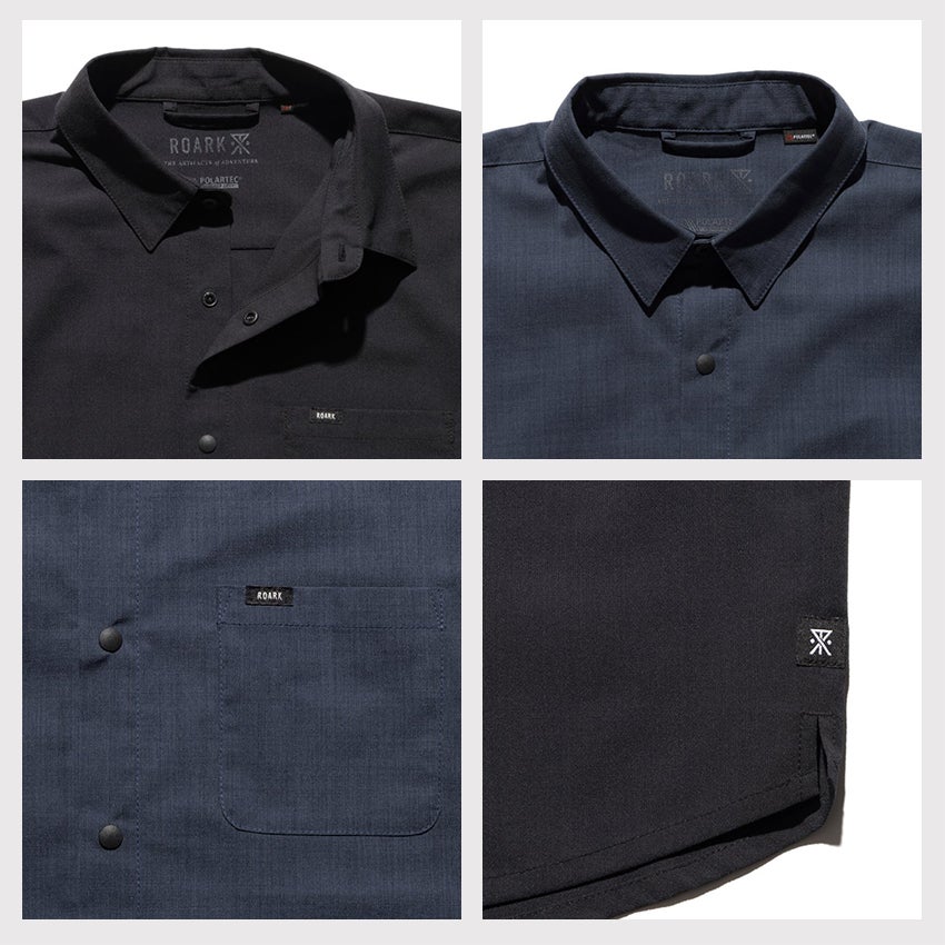 ROARK/ロアーク リネンライク テック半袖シャツ RWJD1220 DELTA QD S/S