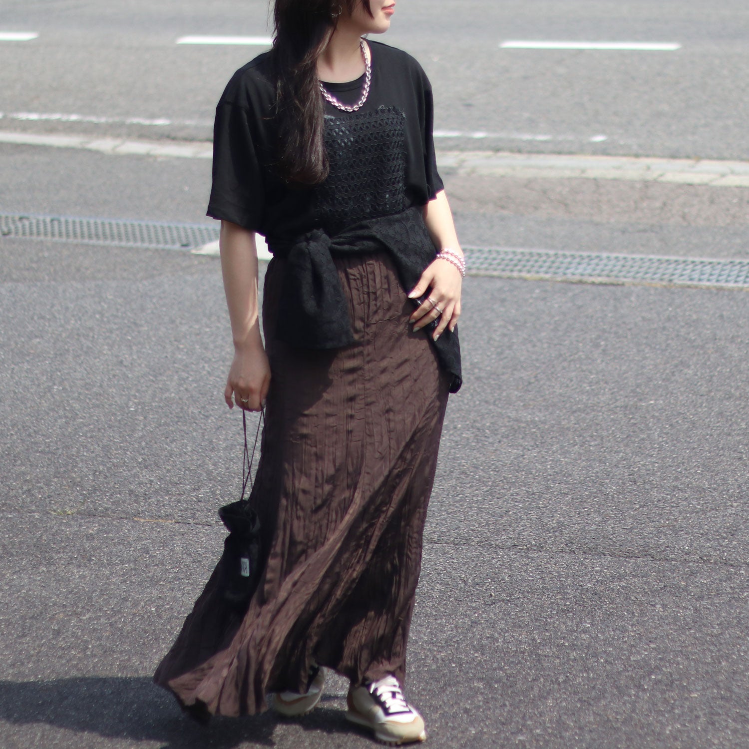 YENN /イエン レースレイヤードロゴT Y262-81057 LACE FRAME LOGO TEE