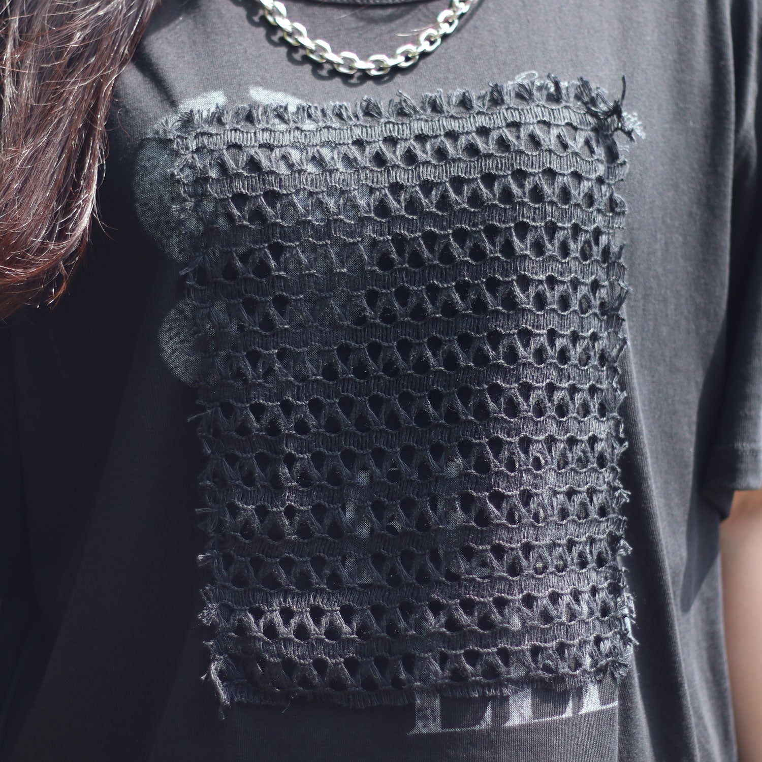 YENN /イエン レースレイヤードロゴT Y262-81057 LACE FRAME LOGO TEE