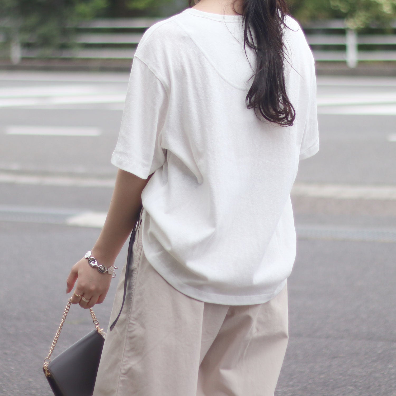 YENN /イエン レースレイヤードロゴT Y262-81057 LACE FRAME LOGO TEE