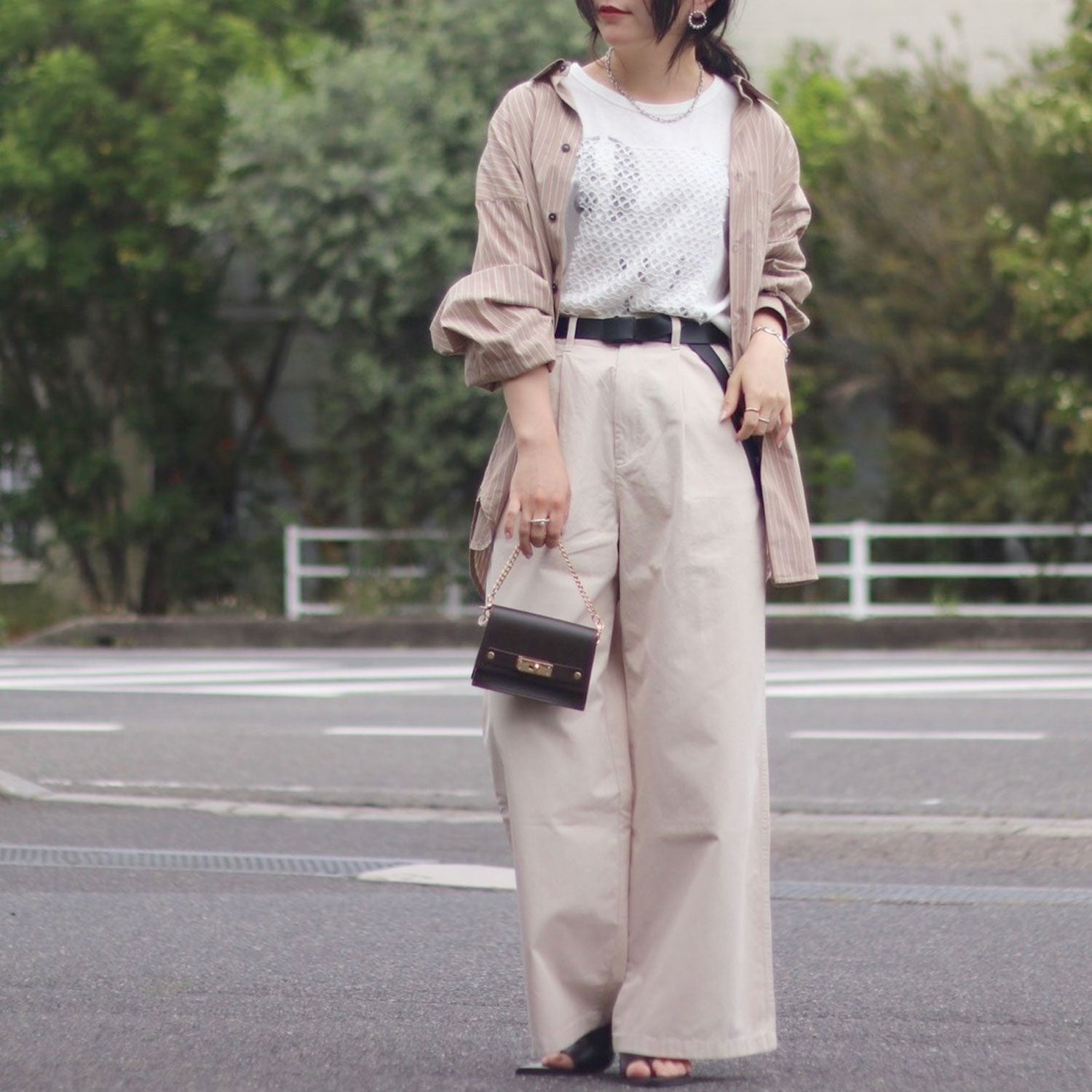 YENN /イエン レースレイヤードロゴT Y262-81057 LACE FRAME LOGO TEE