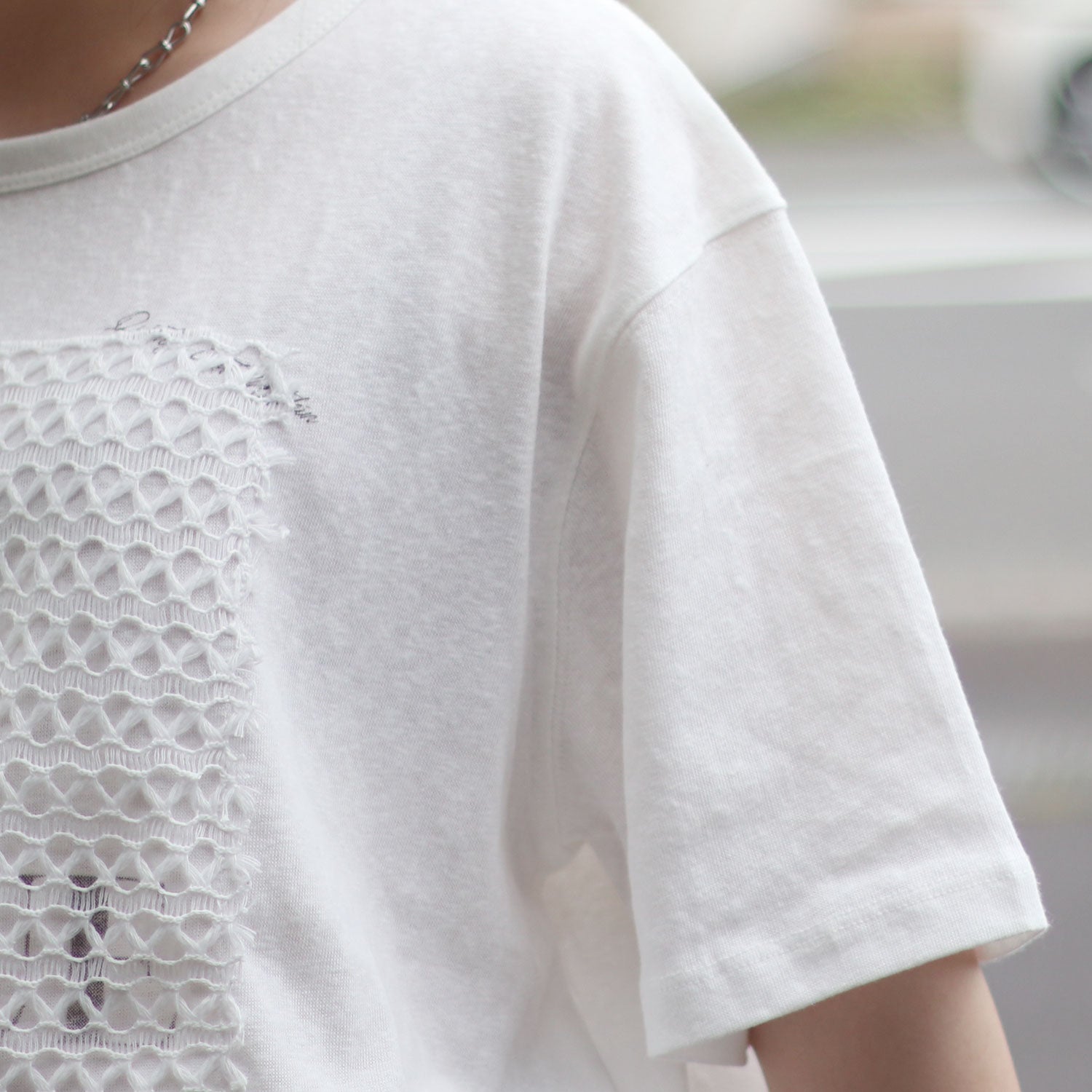 YENN /イエン レースレイヤードロゴT Y262-81057 LACE FRAME LOGO TEE
