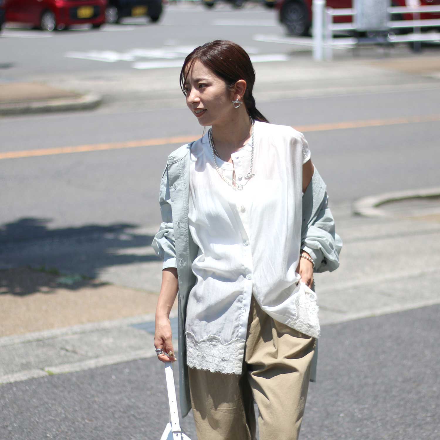 CHIGNON/シニヨン レースシアーフレンチブラウス 1563-685NH 大人
