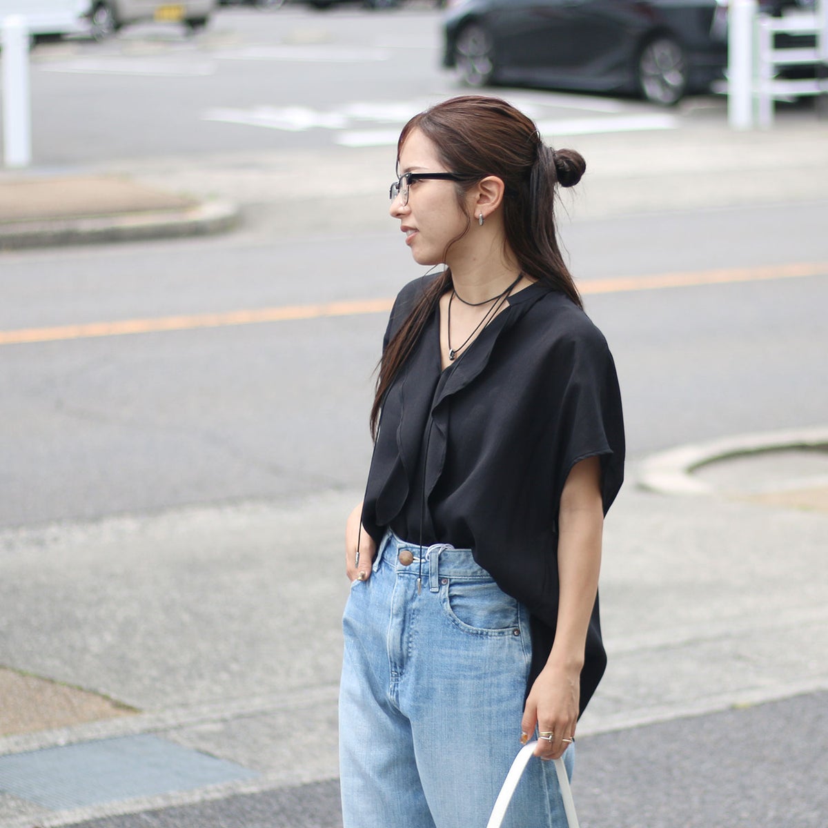 CHIGNON/シニヨン フロントカーブヘムシャツPO 1263-631MK シフォン 