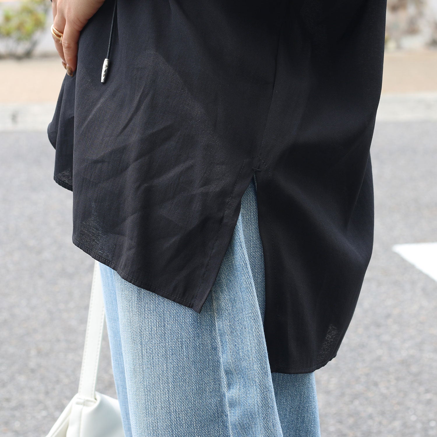 CHIGNON/シニヨン フロントカーブヘムシャツPO 1263-631MK シフォン