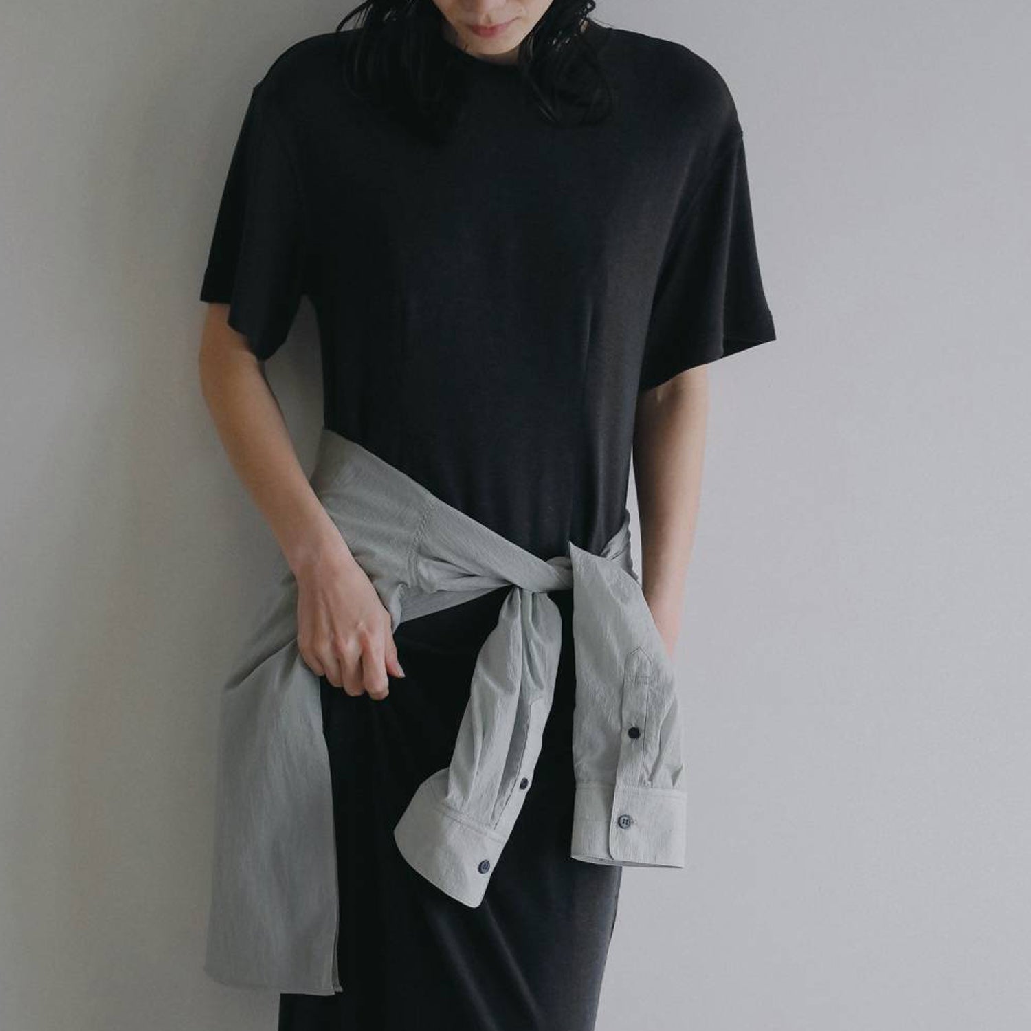 新品未開封！anuke シアー クルーネック Tシャツ ブラック anuke/アンヌーク Sheer Ripstop Shirts 62610426 シアーリップス