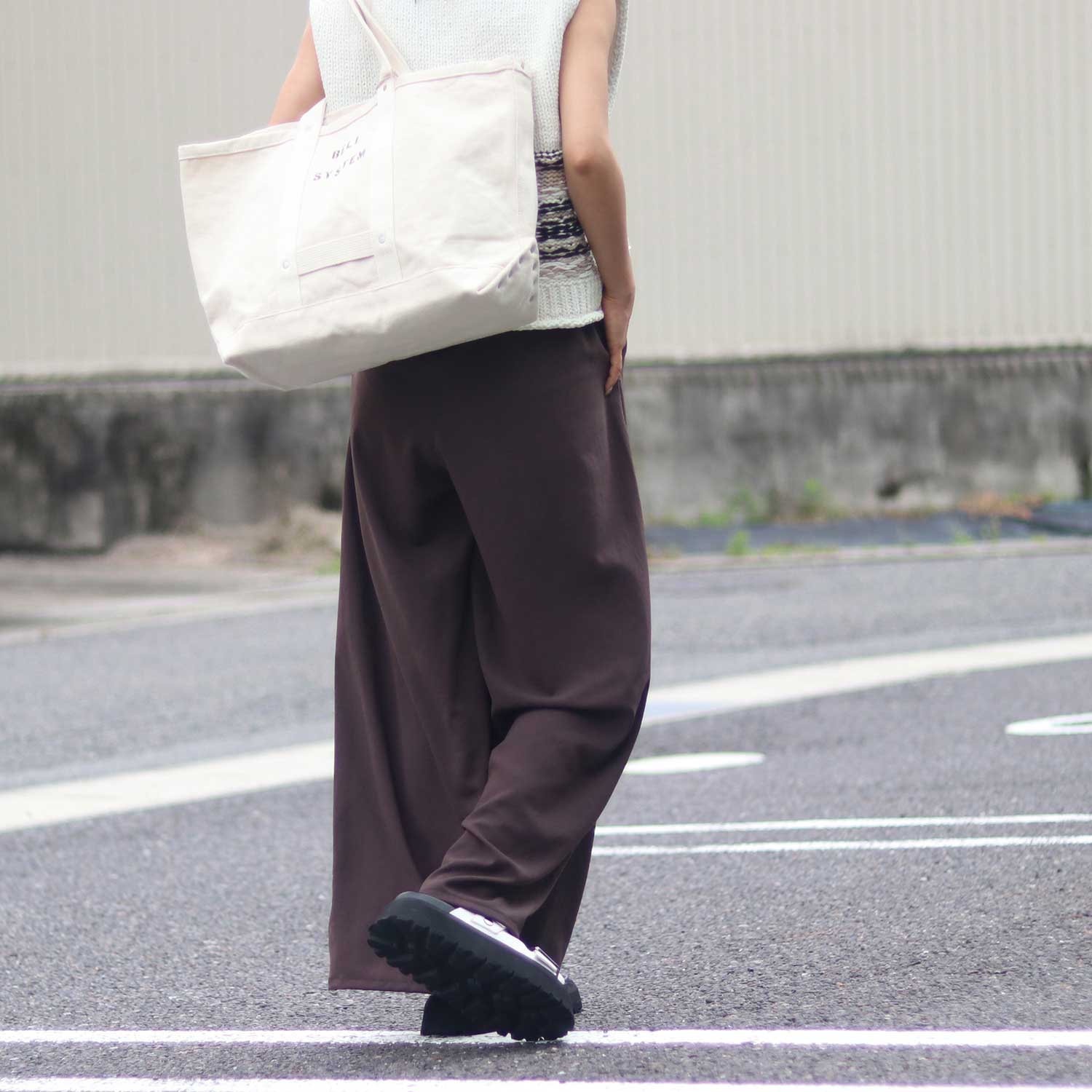 Dignite Collier/ディニテコリエ シフォンタックワイドパンツ TK