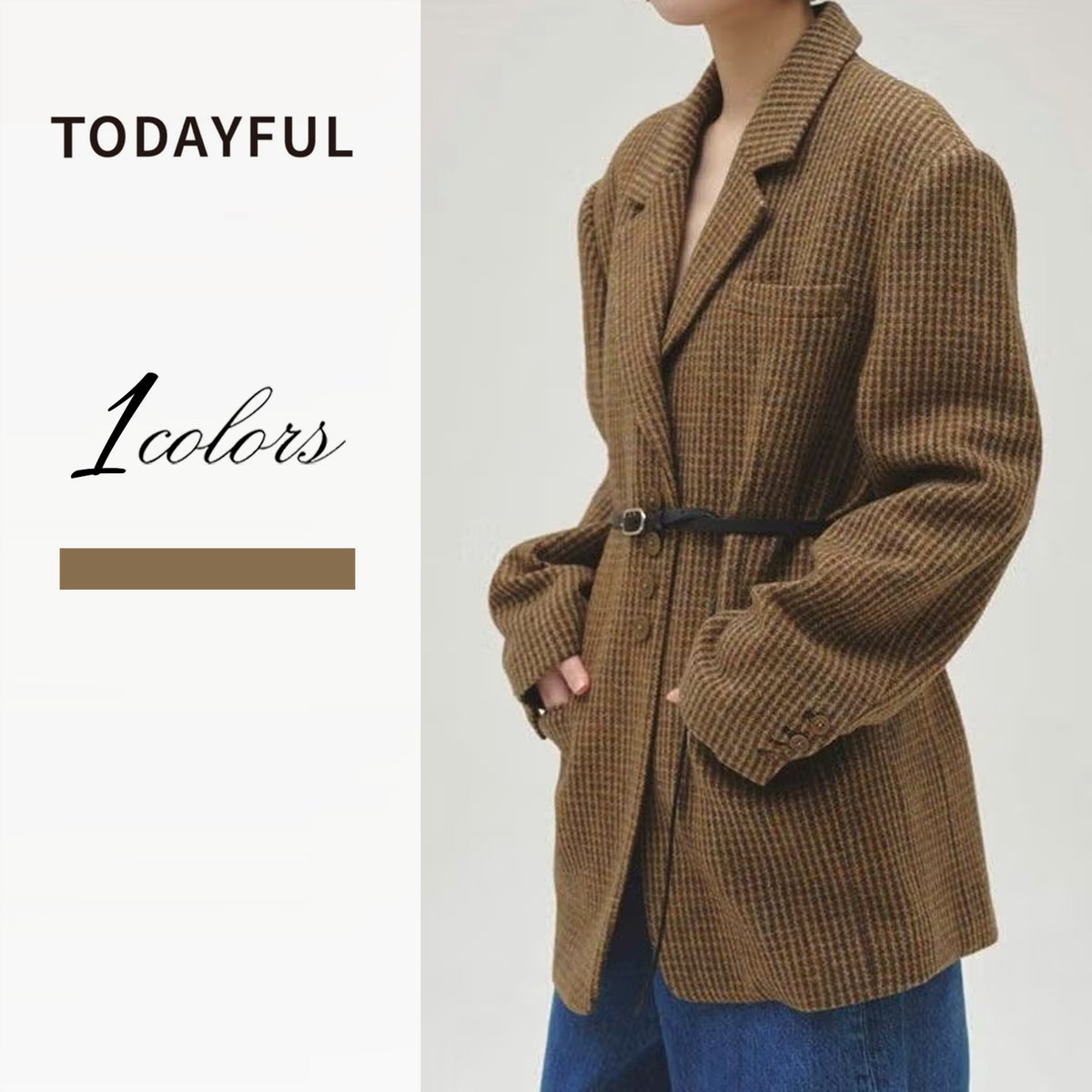 予約】TODAYFUL/トゥデイフル Wool100% Check Jacket 12620101 ウール 
