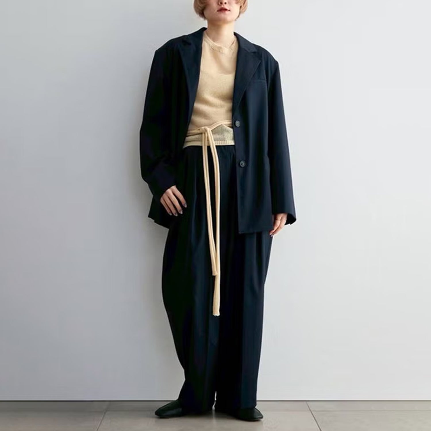 anuke/アンヌーク Wrapcami Layered Knit 62620503 ラップキャミ