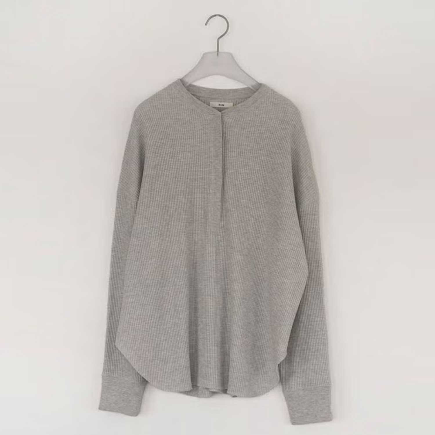 anuke/アンヌーク Waffle Loose Henleytops 62620605 ワッフルルーズ