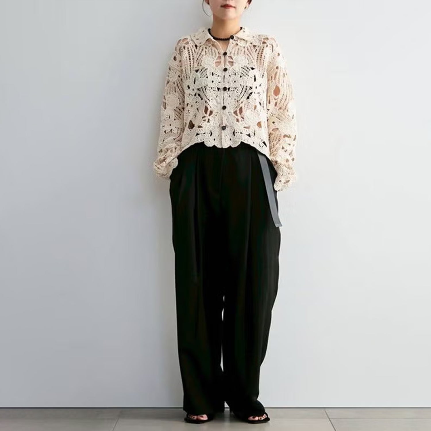 anuke/アンヌーク Embroidery Over Shirts 62620402 エンブロイダリー