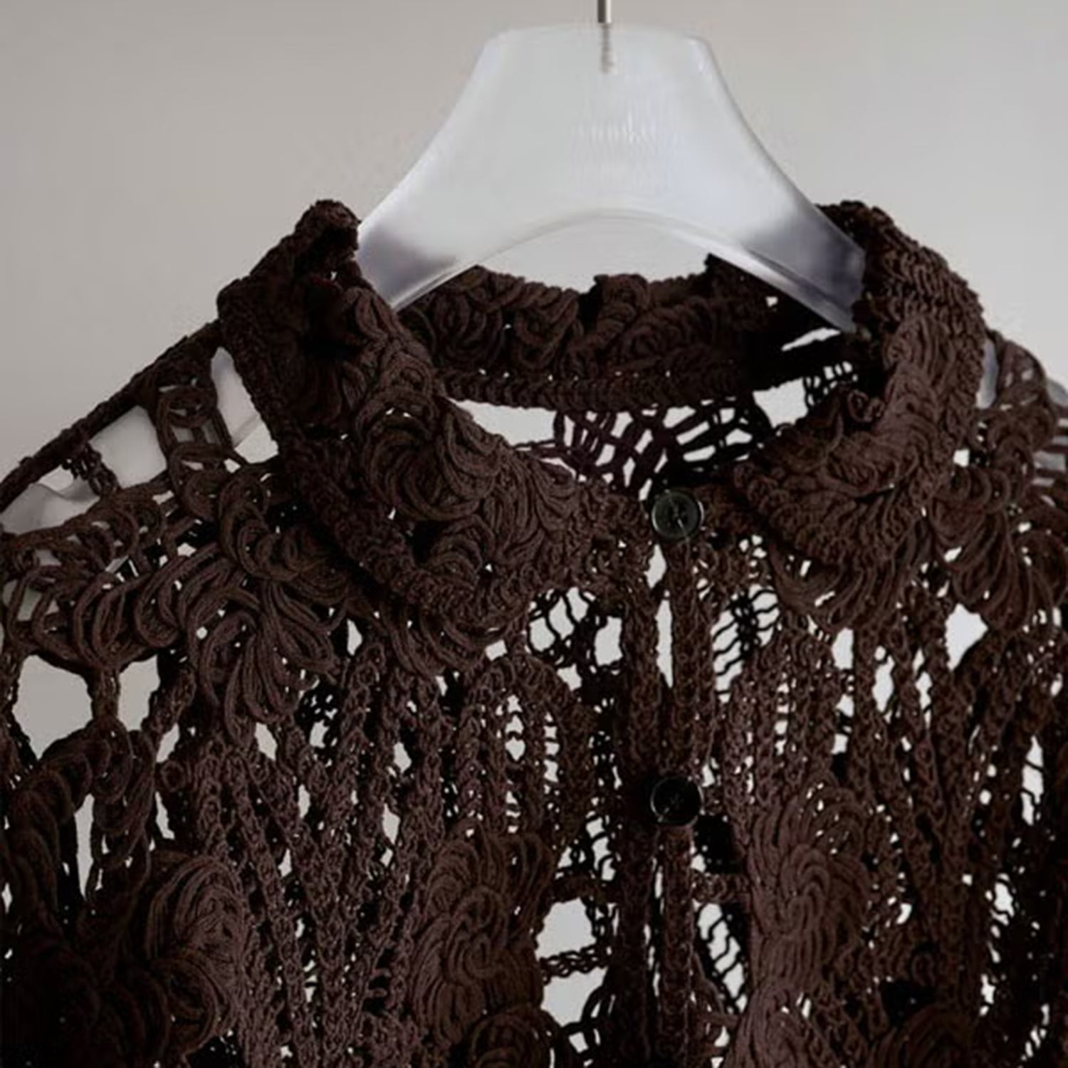 【8/31まで】anuke Embroidery Over Shirtsブラウン anuke/アンヌーク Embroidery Over Shirts 62620402 エンブロイダリー