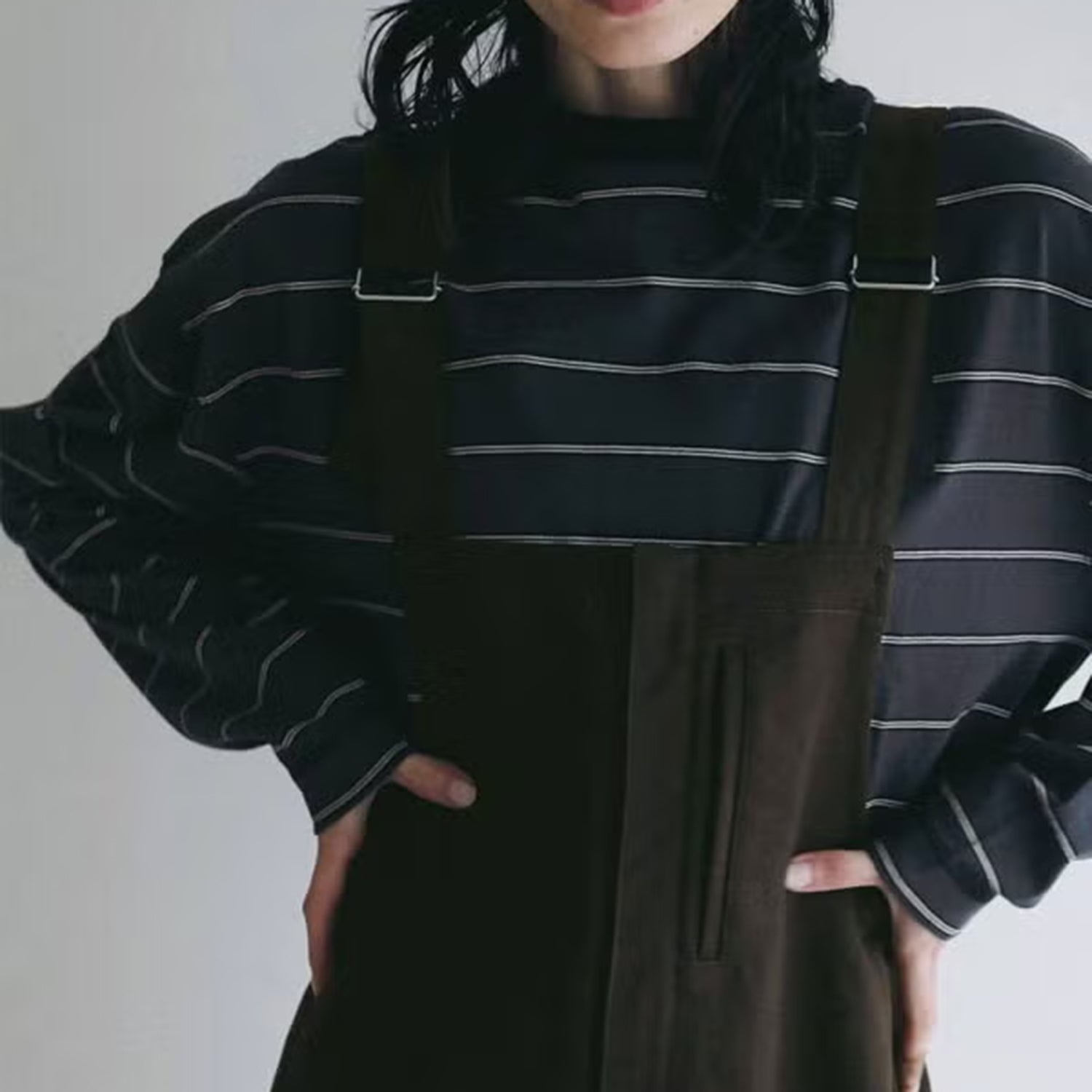 anuke/アンヌーク Border Loose Long T-shirts 62620620 ボーダー