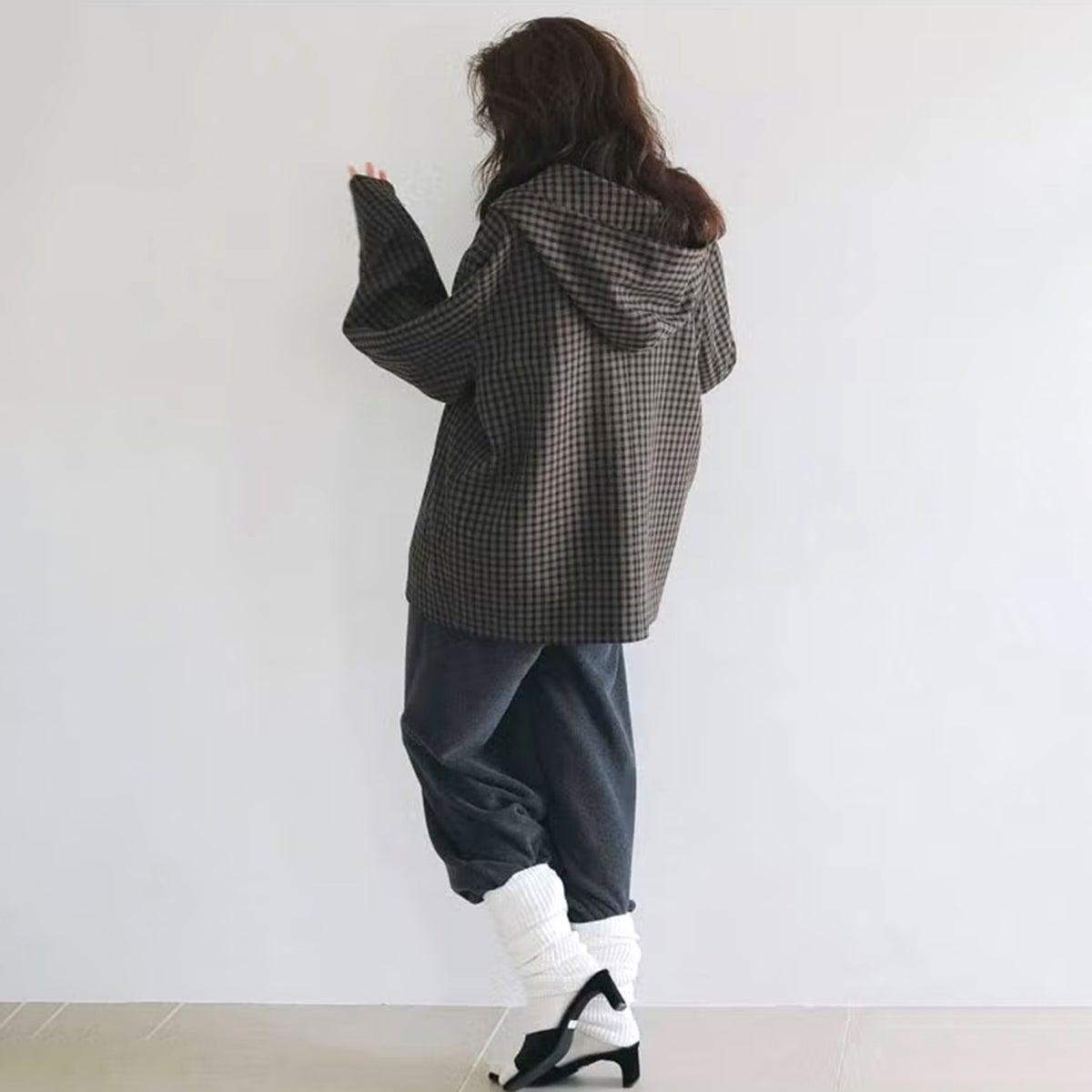 anuke/アンヌーク Check Coverall Jacket 62620102 チェックカバー 
