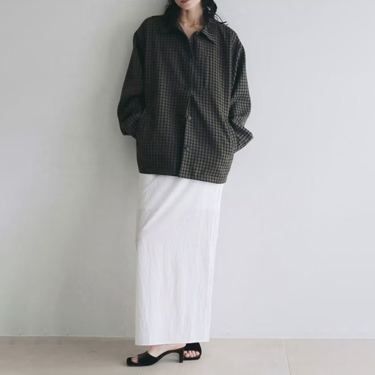 anuke/アンヌーク Check Coverall Jacket 62620102 チェックカバー 