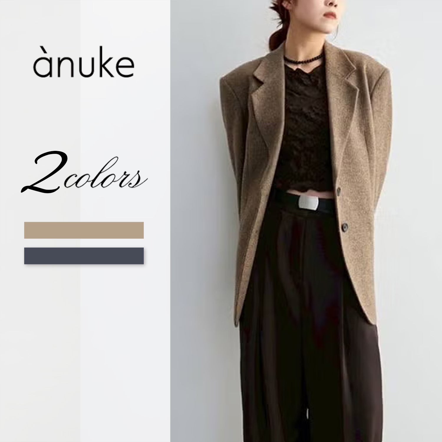 anuke/アンヌーク シアー ヘンリー ニット Sheer Henley Knit 62610514