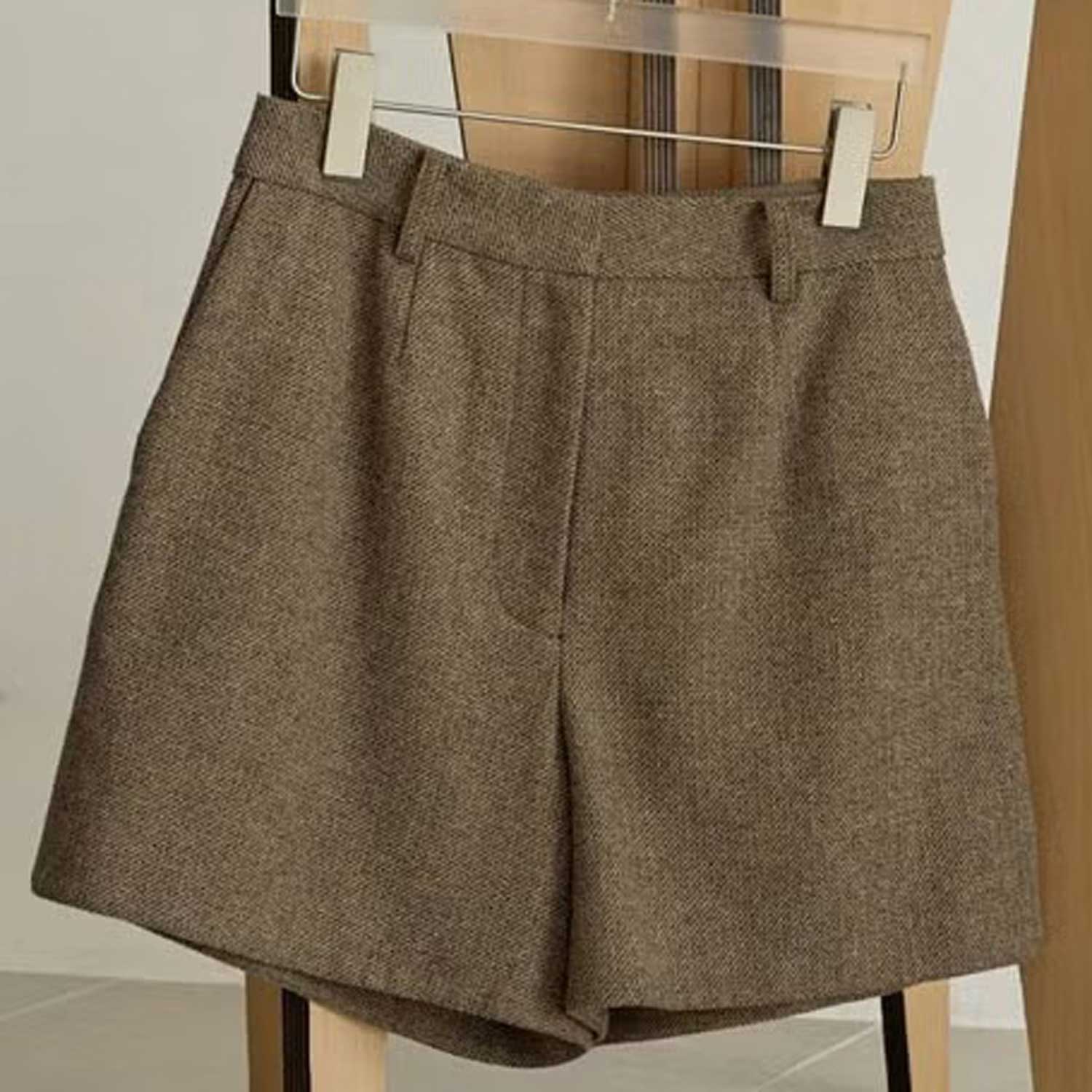 anuke/アンヌーク Heringbone Short Pants 62620718 ヘリンボーン