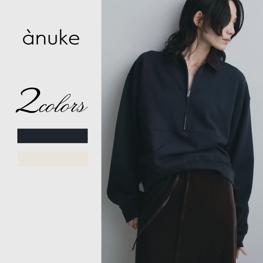予約】anuke/アンヌーク Halfzip Shirts Tops 62710601 ハーフジップ 