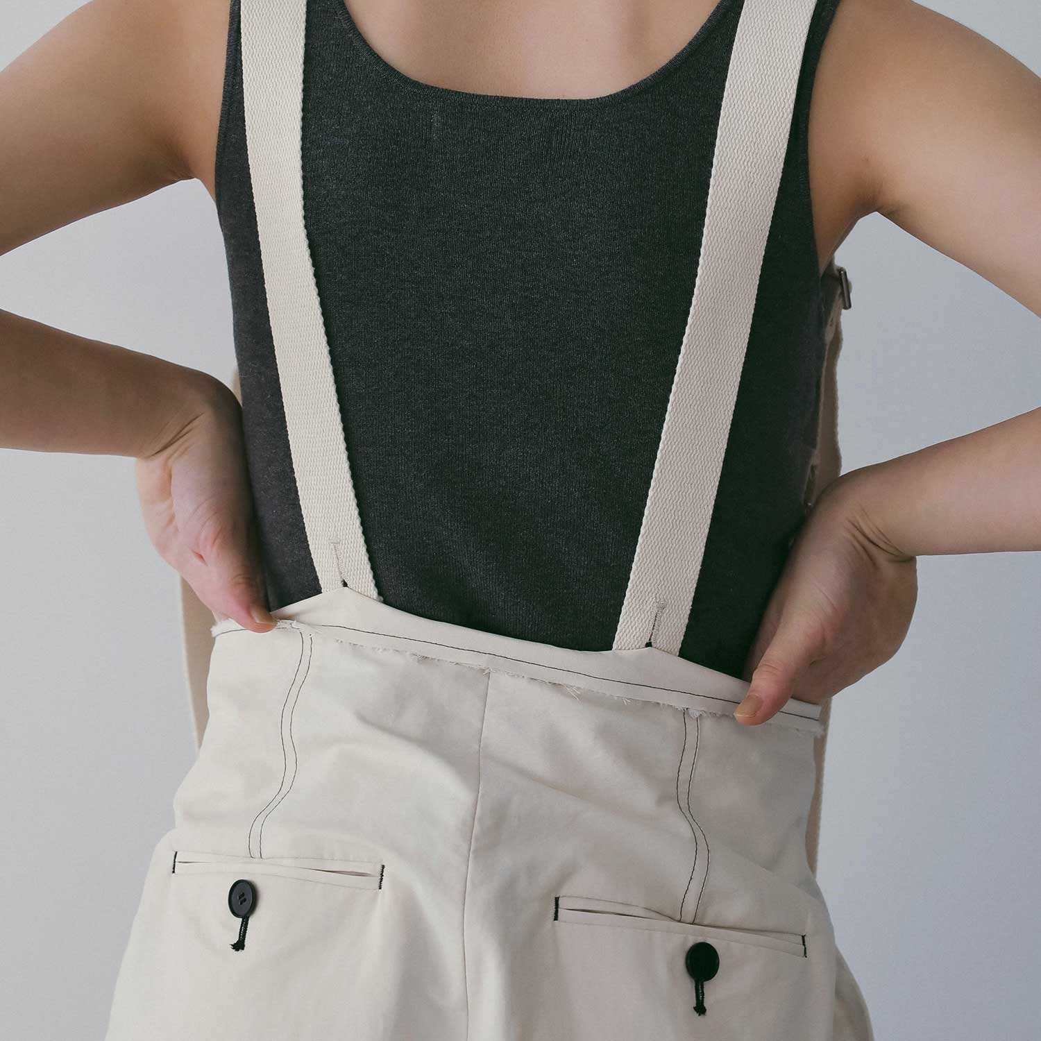 anuke/アンヌーク Suspenders Wide Pants 62610704 サスペンダーワイド