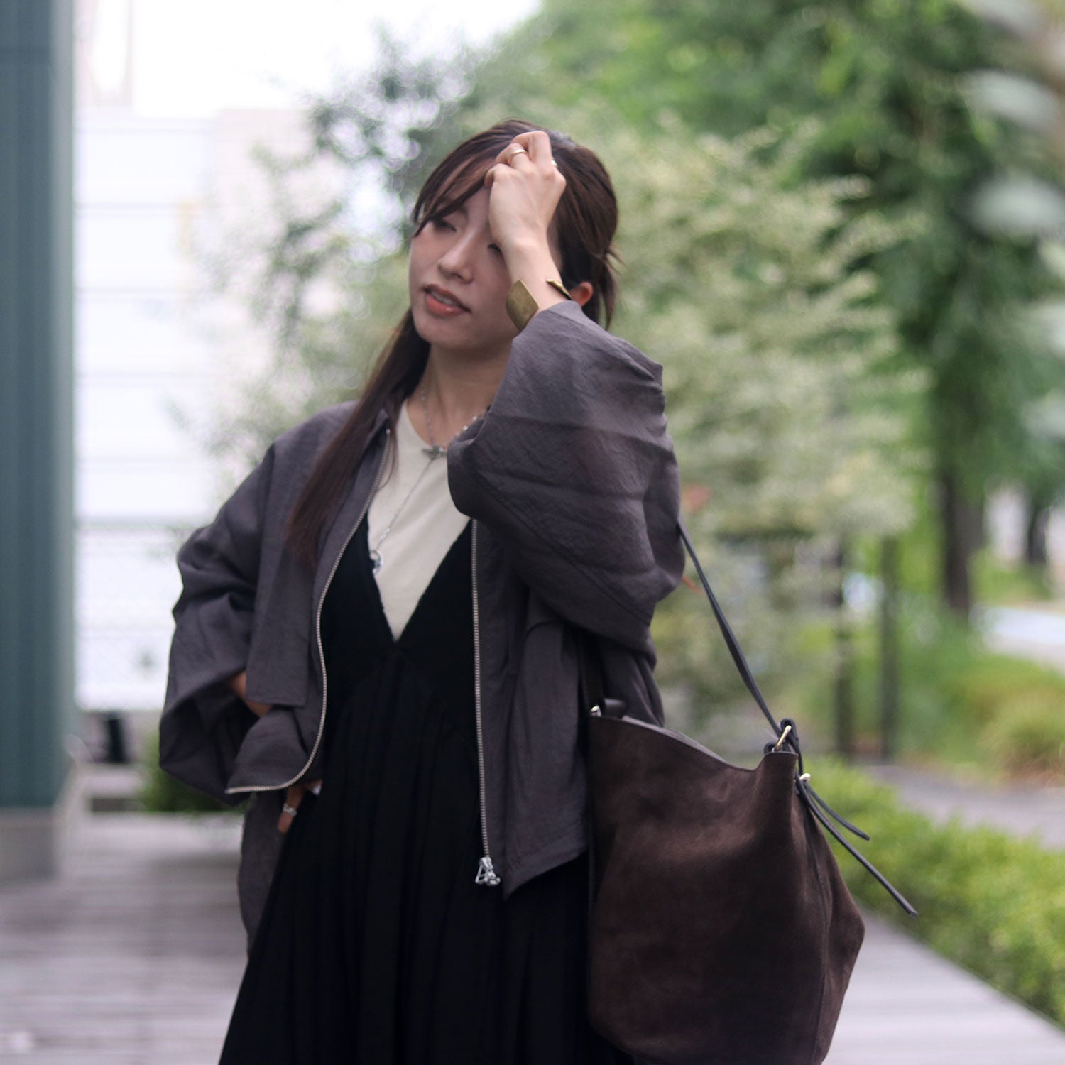 CLOCHE/クロシェ 652-85566 シアーコンパクト丈ジャケット ライト素材