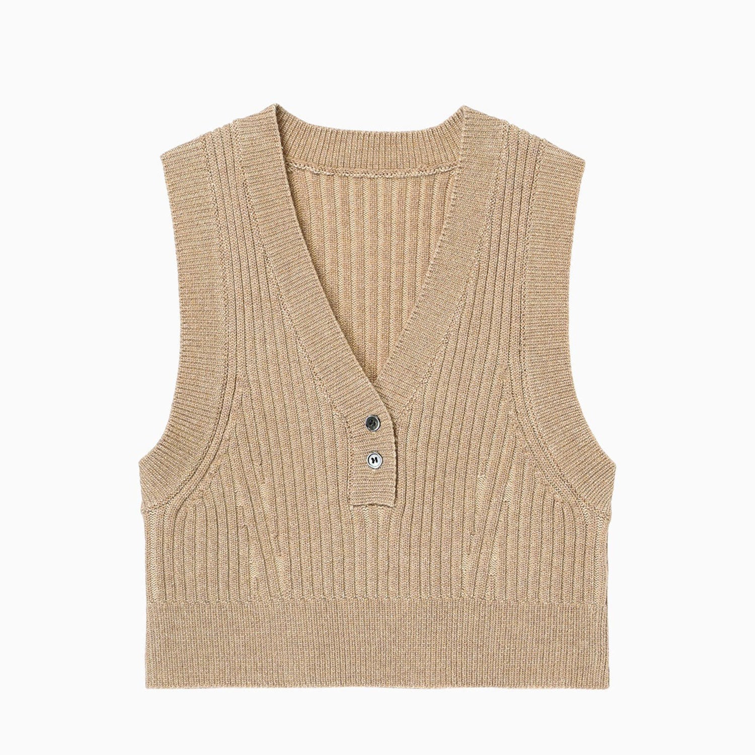 Hella/ヘラ Cropped Rib Knit Vest h263-92 タンクトップ ニットベスト