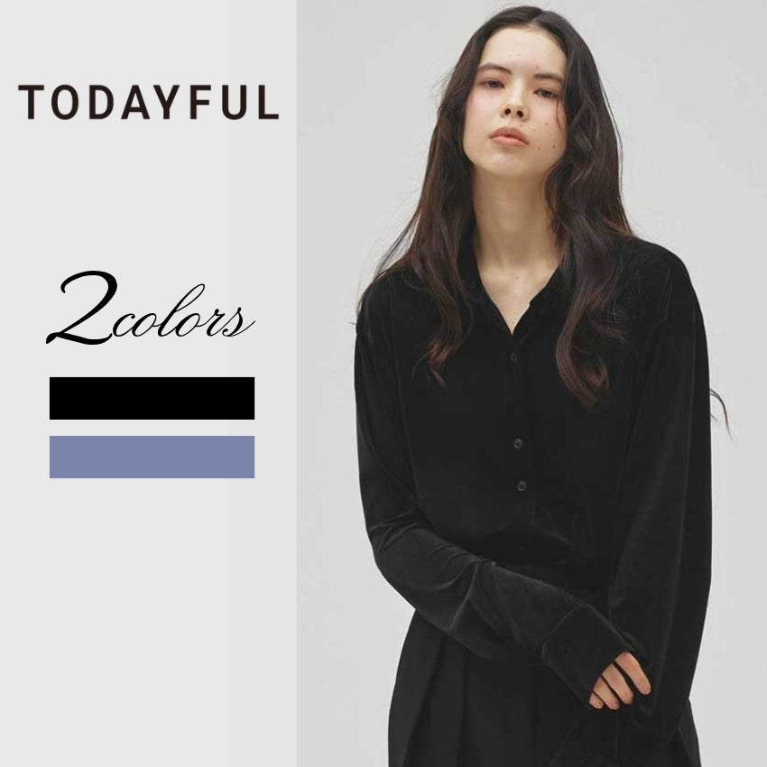 TODAYFUL/トゥデイフル Roundhem Velour Shirts 12620405 ラウンドヘム