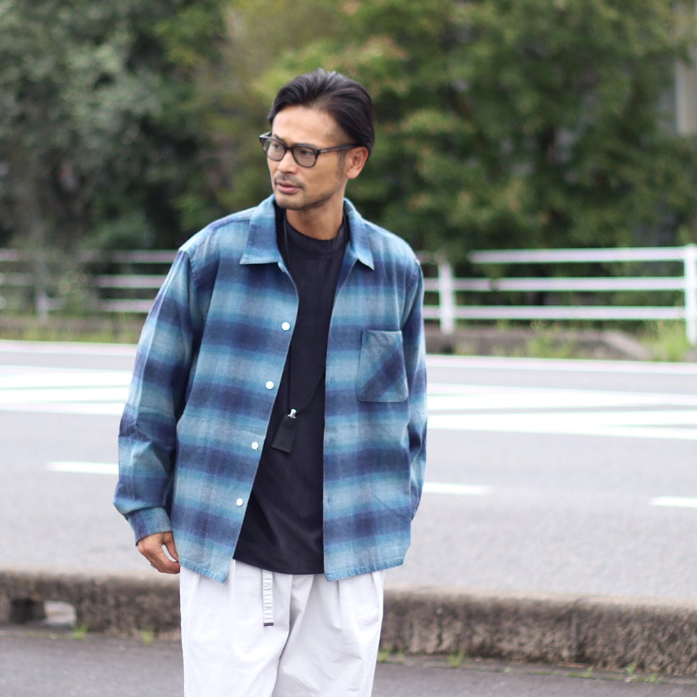 JOHNBULL/ジョンブル フランネルシャツ JM263S03 チェック柄 オープン