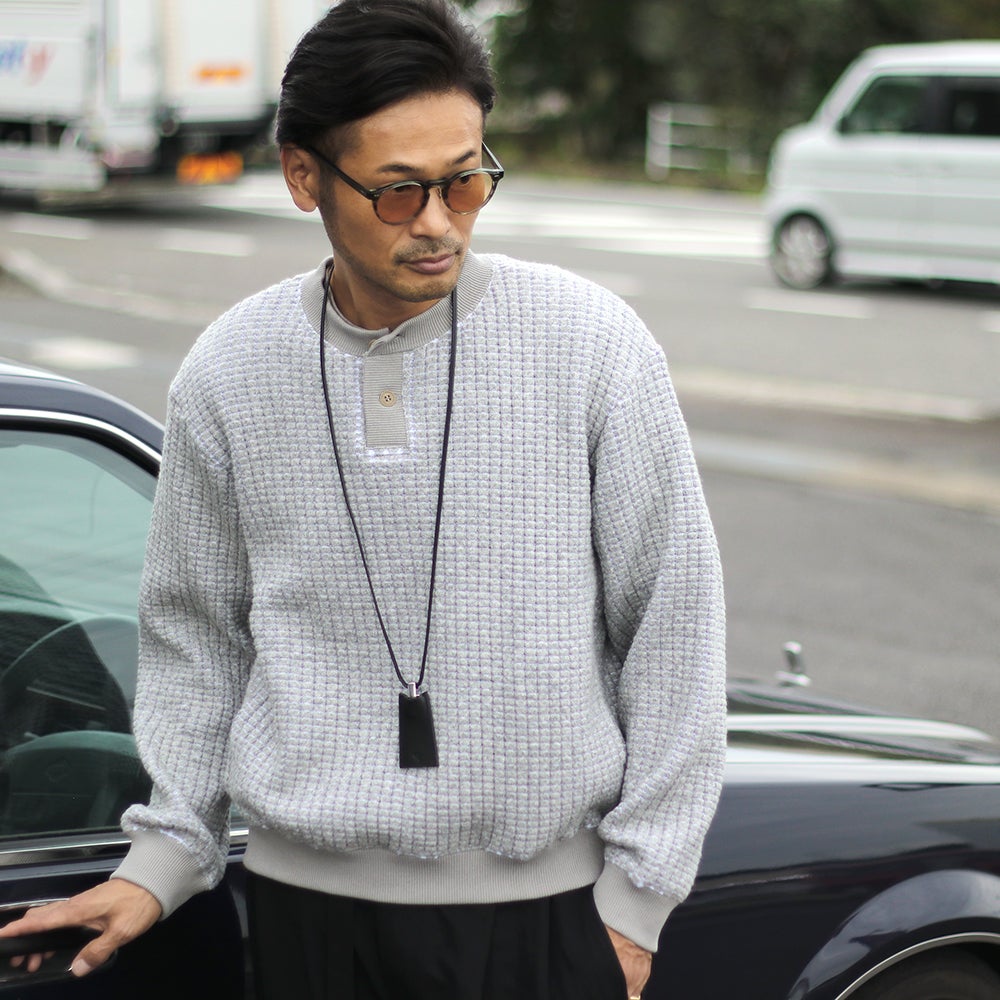 SEAGREEN/シーグリーン ウールオニワッフルプルオーバー