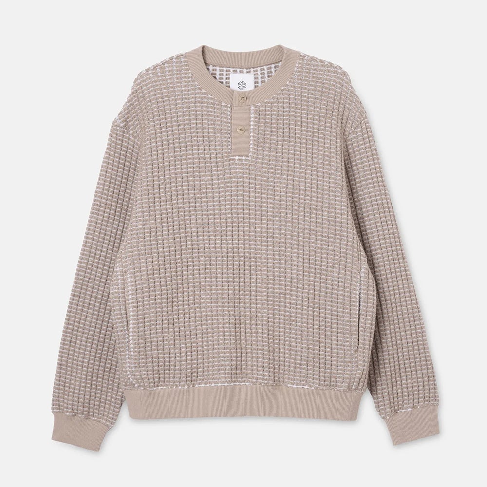 HERG1 【NEW】ワッフルウィンドプルーフセーター・ウィメンズ 新品 SEAGREEN/シーグリーン ウールオニワッフルプルオーバー